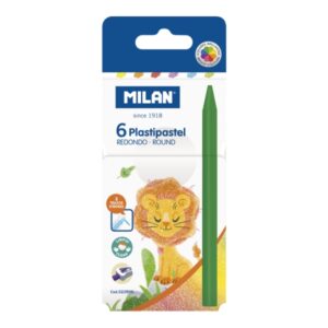milan plastipastel pack de 6 ceras de colores redondas colores surtidos
