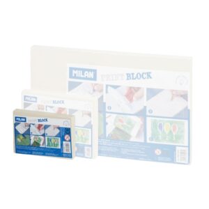 milan print block plancha de grabado formato s 7x11x0.9cm color marron