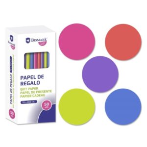 bismark neon rollo de papel regalo medidas 70cmx200cm 5 colores neon