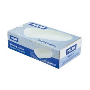 milan saquito limpiador de goma 120g algodon elastico color blanco