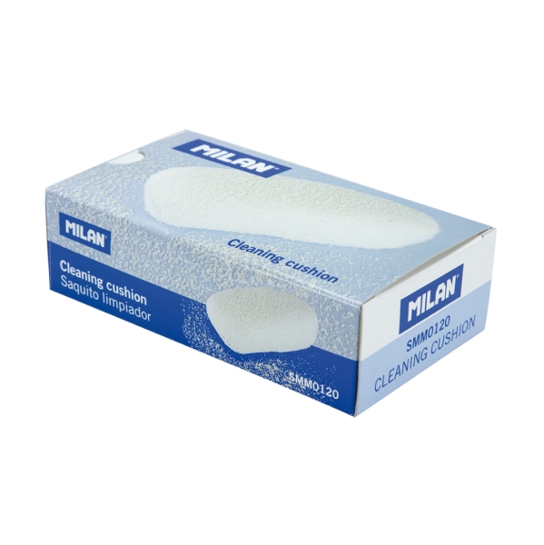 milan saquito limpiador de goma 120g algodon elastico color blanco