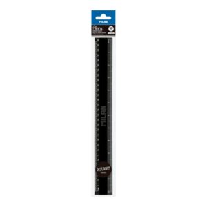 milan shadow regla de 30cm plastico rigido opaca centimetros y pulgadas color negro