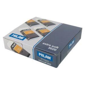 milan soft 5020 gomas de borrar para bellas artes envueltas individualmente color blanco