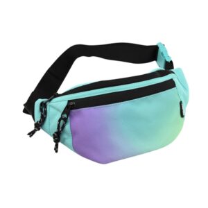 milan sunset bolsa de cintura ajustable cremallera con tirador 3 bolsillos multicolor