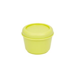 milan sunset fiambrera hermetica redonda de 0.25l libre de bpa tapa de rosca apto para microondas, lavavajillas y congelador 10x7cm color amarillo
