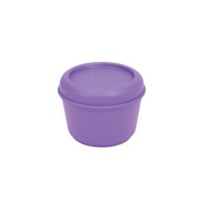 milan sunset fiambrera hermetica redonda de 0.25l libre de bpa tapa de rosca apto para microondas, lavavajillas y congelador 10x7cm color violeta