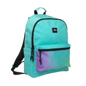 milan sunset mochila escolar clasica 22l 2 cremalleras 41x30x18cm color turquesa