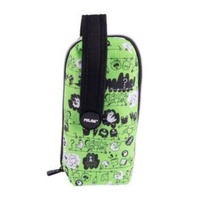 milan tandem 2 pack de 4 estuches con goma de borrar sacapuntas lapiz 3 boligrafos regla 12 lapices de colores 12 rotuladores color verde