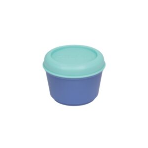 milan the fun fiambrera hermetica redonda de 0.25l libre de bpa tapa de rosca apto para microondas, lavavajillas y congelador 10x7cm color turquesa