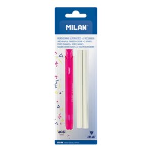 milan tri jet acid portagomas automatico triangular 2 gomas de recambio colores surtidos aleatorios