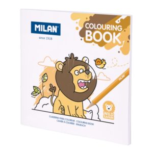 milan wild safari cuaderno para colorear microperforado tematica fauna salvaje 20 ilustraciones detalladas