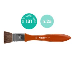 milan 131 paletina escolar de 25mm mango de madera corto color marron