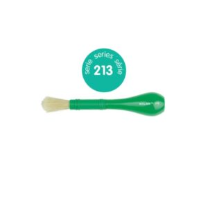 milan 213 pincel para cola y tempera cerda natural gruesa facil agarre mango de plastico corto color verde