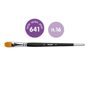 milan 612 premium synthetic pack de 3 pinceles lengua de gato numero 16 bolsa con colgador pelo sintetico mango corto color negro