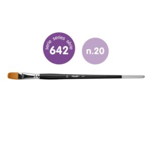 milan 612 premium synthetic pack de 4 pinceles lengua de gato numero 20 bolsa con colgador pelo sintetico mango largo color negro