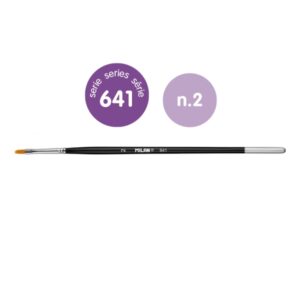 milan 612 premium synthetic pack de 6 pinceles lengua de gato numero 2 bolsa con colgador pelo sintetico mango corto color negro