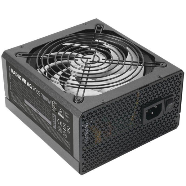tacens radix vii ag 700s fuente de alimentacion 700w atx pfc activo ventilador 140mm de 12db 80 plus silver cableado modular 160x150x85mm color negro