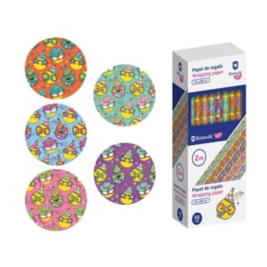 bismark emojies rollo de papel regalo medidas 70cmx200cm 5 diseños diferentes