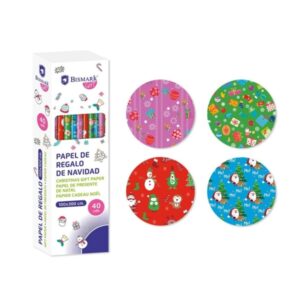 bismark navidad gifts rollo de papel regalo medidas 100cmx300cm 4 diseños diferentes