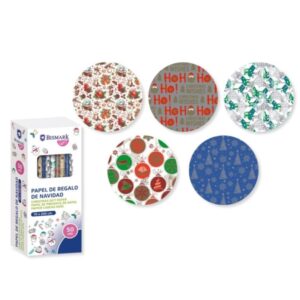 bismark navidad oro/plata rollo de papel regalo medidas 70cmx200cm 5 diseños diferentes