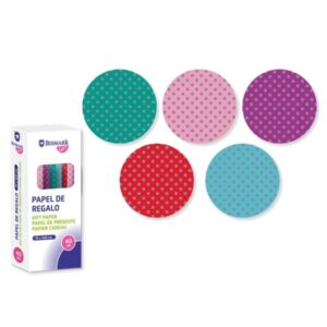 bismark dots rollo de papel regalo medidas 70cmx500cm 5 diseños diferentes