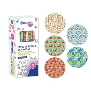 bismark navidad juguetes rollo de papel regalo medidas 70cmx500cm 5 diseños diferentes