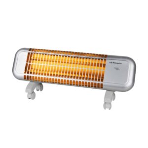 orbegozo bpm 0105 estufa de cuarzo potencia 1200w seguridad antivuelco 2 niveles de calor ruedas de transporte reflector protegido 7.7x23.3x16.7cm color gris