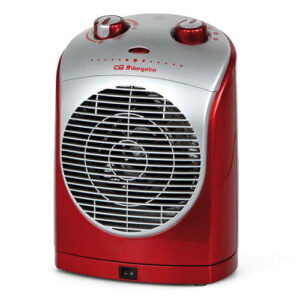 orbegozo fh 5025 calefactor con ventilador potencia 2200w oscilante base antideslizante indicador luminoso proteccion contra sobrecalentamiento color rojo