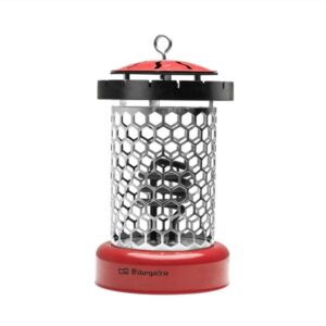 orbegozo lo 8000 estufa electrica compacta y segura potencia 400w gancho incorporado rejilla de seguridad 2 niveles de calor 145x250x155mm color rojo