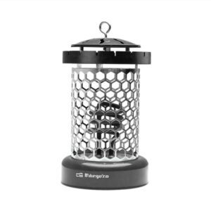 orbegozo lo 8005 estufa electrica compacta y segura potencia 400w gancho incorporado rejilla de seguridad 2 niveles de calor 145x250x155mm color negro