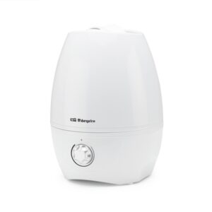 orbegozo hu 2055 humidificador 350ml/h potencia 30w deposito de 5l purifica y neutraliza malos olores ajustable 360° caudal regulable apagado automatico indicador led color blanco