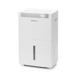 orbegozo dh 5000 deshumidificador potencia 630w absorbe 50 l/dia deposito de 6.5l respetuoso con el medio ambiente temporizador ruedas y asa de transporte 38x61x27cm color blanco