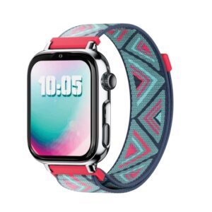 savefamily reloj inteligente smartwatch infantil savewatch plus 2 pantalla amoled carcasa plateada correa tela tribeca