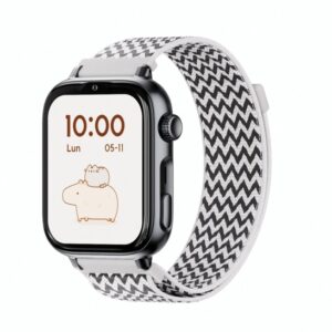 savefamily reloj inteligente smartwatch infantil savewatch plus 2 pantalla amoled carcasa negra correa tela zigzag