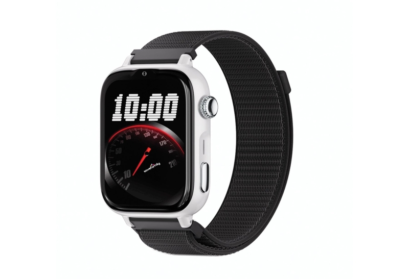 savefamily reloj inteligente smartwatch infantil savewatch plus 2 pantalla amoled carcasa blanca correa tela negra
