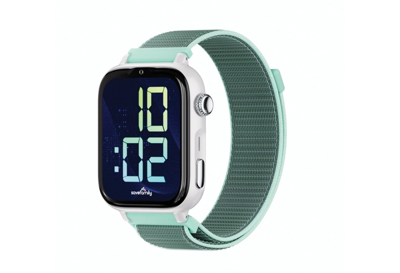savefamily reloj inteligente smartwatch infantil savewatch plus 2 pantalla amoled carcasa blanca correa tela ocean