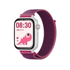 savefamily reloj inteligente smartwatch infantil savewatch plus con gps y llamada ip67 boton sos carcasa blanca correa tela frambuesa