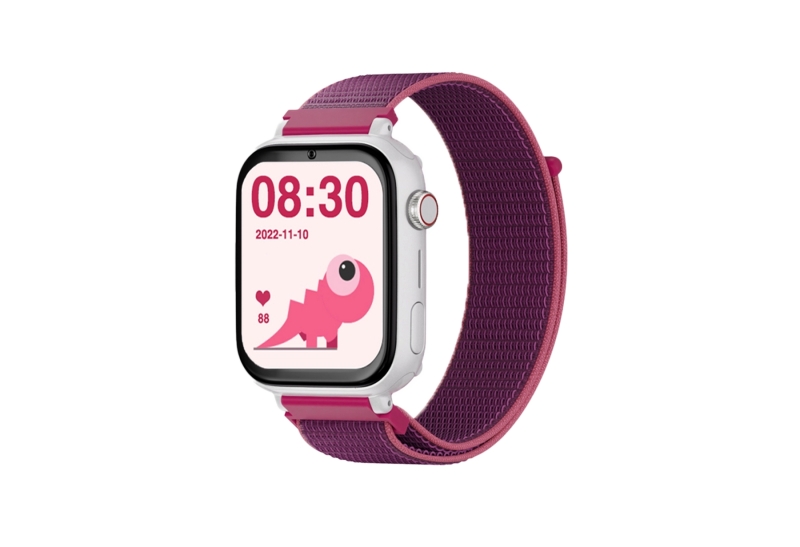 savefamily reloj inteligente smartwatch infantil savewatch plus con gps y llamada ip67 boton sos carcasa blanca correa tela frambuesa