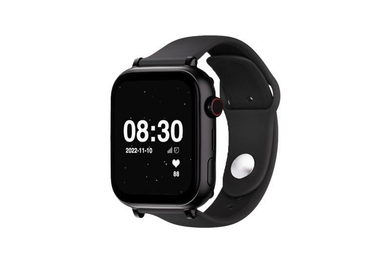 savefamily reloj inteligente smartwatch infantil savewatch plus con gps y llamada ip67 boton sos carcasa negra correa silicona negra