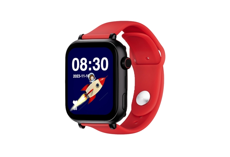 savefamily reloj inteligente smartwatch infantil savewatch plus con gps y llamada ip67 boton sos carcasa negra correa silicona roja