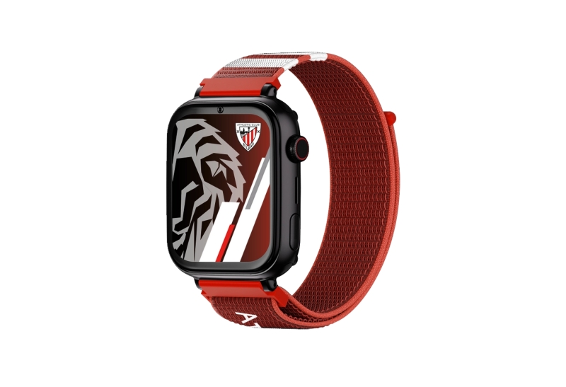 savefamily reloj inteligente smartwatch infantil savewatch plus edicion athletic club con gps y llamada correa tela roja