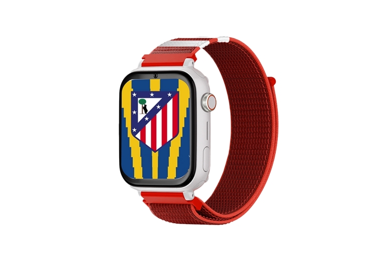 savefamily reloj inteligente smartwatch infantil savewatch plus edicion atletico de madrid con gps y llamada correa tela roja