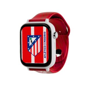 savefamily reloj inteligente smartwatch infantil savewatch plus edicion atletico de madrid con gps y llamada correa silicona roja