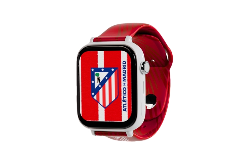 savefamily reloj inteligente smartwatch infantil savewatch plus edicion atletico de madrid con gps y llamada correa silicona roja