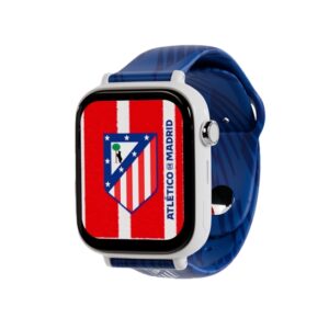 savefamily reloj inteligente smartwatch infantil savewatch plus edicion atletico de madrid con gps y llamada correa silicona azul