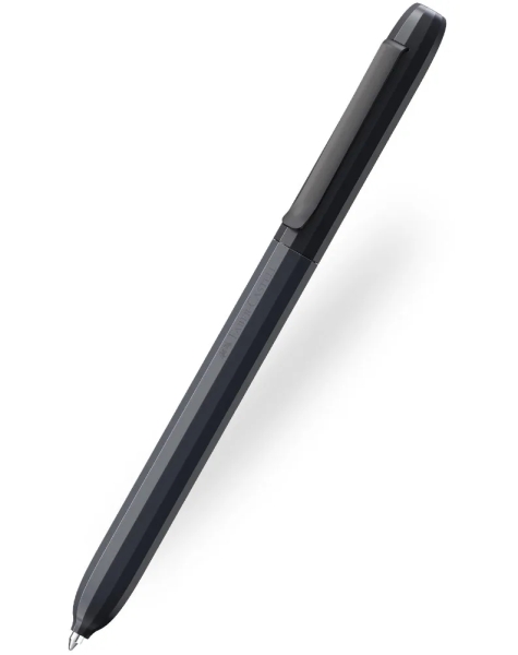 faber castell avori boligrafo de mecanismo giratorio xb 92% de plastico reciclado clip metalico solido color negro