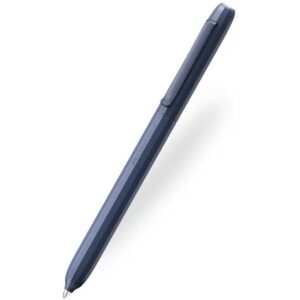 faber castell avori boligrafo de mecanismo giratorio xb 92% de plastico reciclado clip metalico solido color azul noche