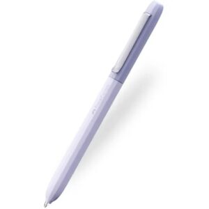 faber castell avori boligrafo de mecanismo giratorio xb 92% de plastico reciclado clip metalico solido color lavanda