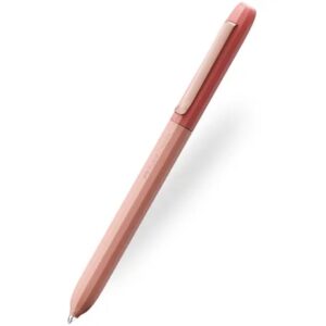 faber castell avori boligrafo de mecanismo giratorio xb 92% de plastico reciclado clip metalico solido color naranja fuego