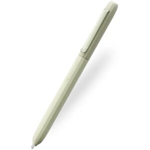 faber castell avori boligrafo de mecanismo giratorio xb 92% de plastico reciclado clip metalico solido color verde